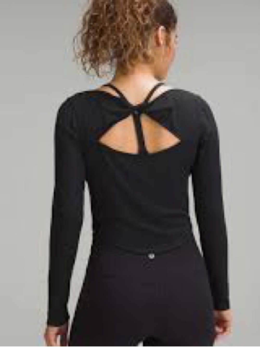 Lululemon Modal Silk Twist-Back Yoga Long-Sleeve Shirt size 0